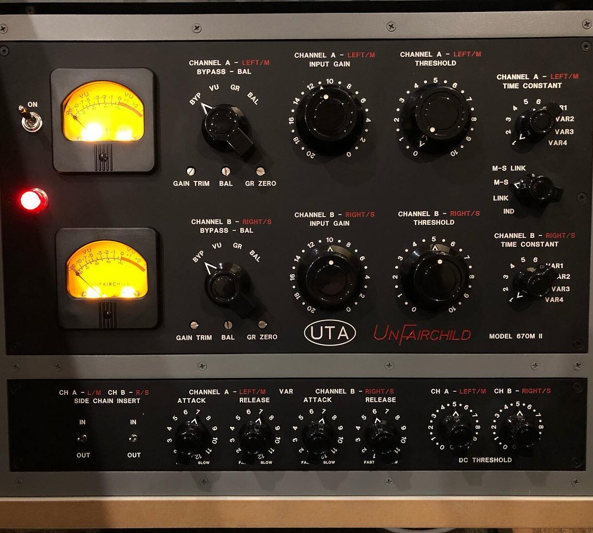 Einsatz im Soundation Studio UTA Unfairchild 670 MKII Frontplatte